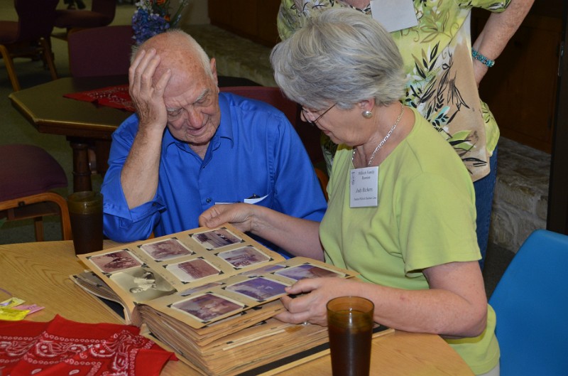 DSC_0352.JPG - Saturday night, after supper, is a fine time to look at albums of old photographs.